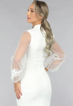 Aansluitende Trouwjurk met Chiffon Mouwen