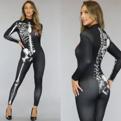 Aansluitend Skelet Jumpsuit