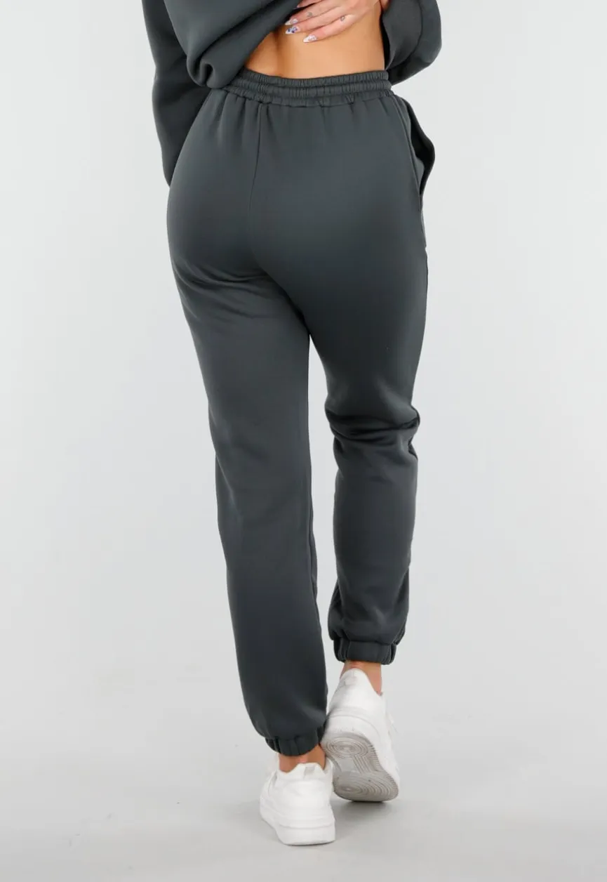 Antracietgrijs Joggingpak met Capuchon en Trekkoord