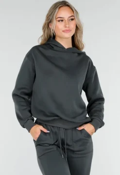 Antracietgrijs Joggingpak met Capuchon en Trekkoord