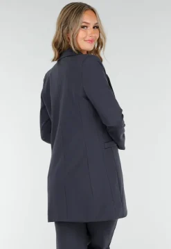 Antraciet Halflange Stretch Blazer