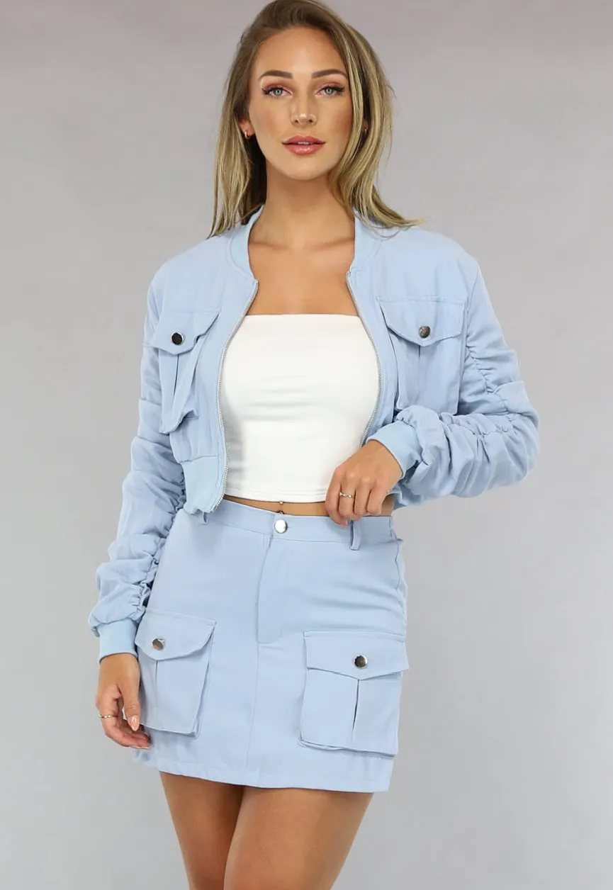 Baby Blauwe Co Ord Set met Skort