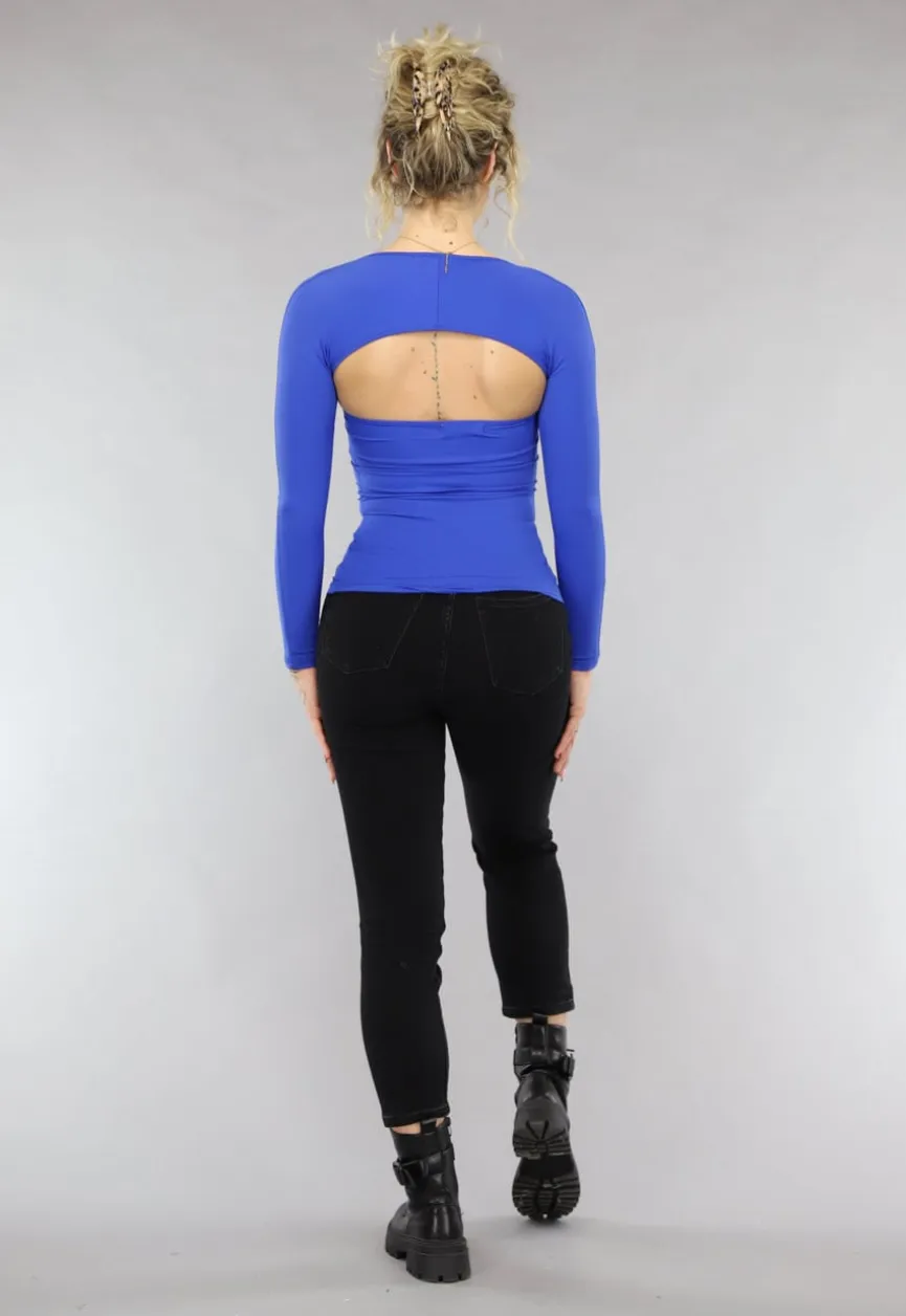 Bandeau Top met Bolero in Kobalt Blauw