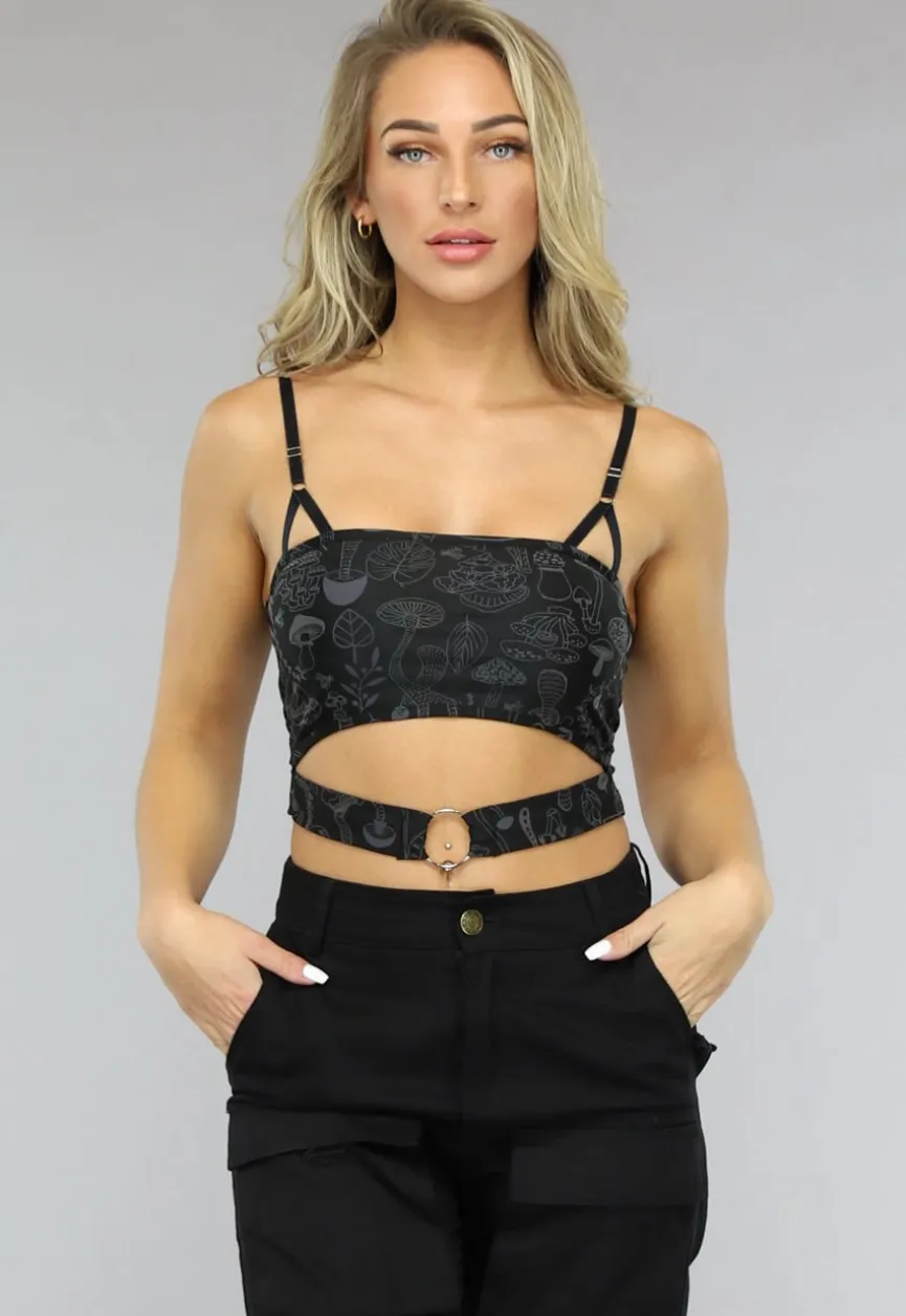 Bandeau Top met Reflecterende Print