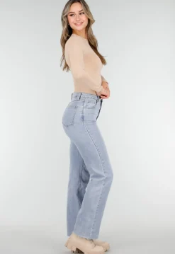 Basic Beige Top Lange Mouwen en Stretch