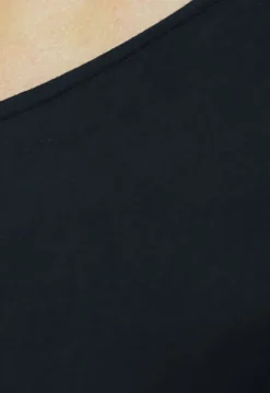 Basic Zwarte Asymmetrische Top met One Shoulder