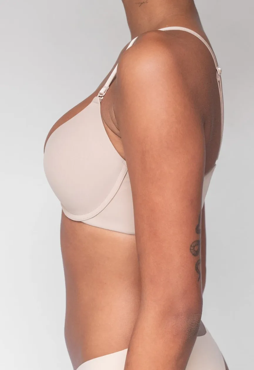 Beige Beugel BH met Afneembare Bandjes
