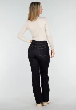 Beige Bodysuit met Lange Mouwen en Ronde Hals Stretch