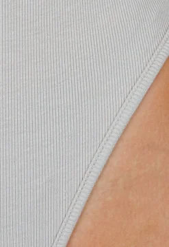 Beige Bodysuit met Spaghetti Bandjes en Pads