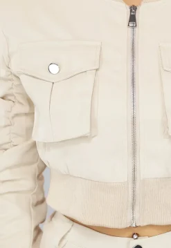 Beige Bomber Two Piece met Skort