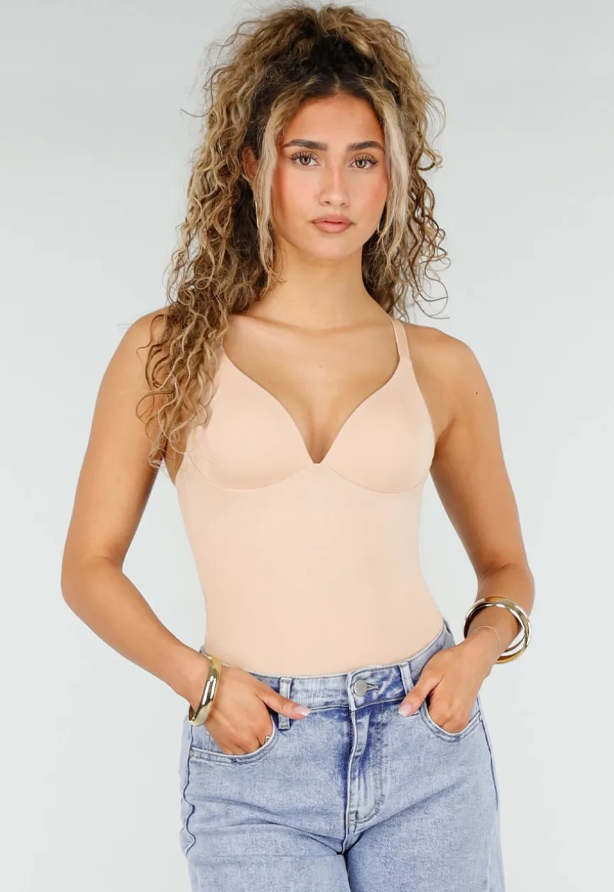 Beige Corrigerende Bodysuit