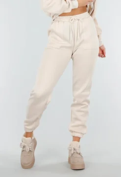 Beige Joggingpak met Hoodie