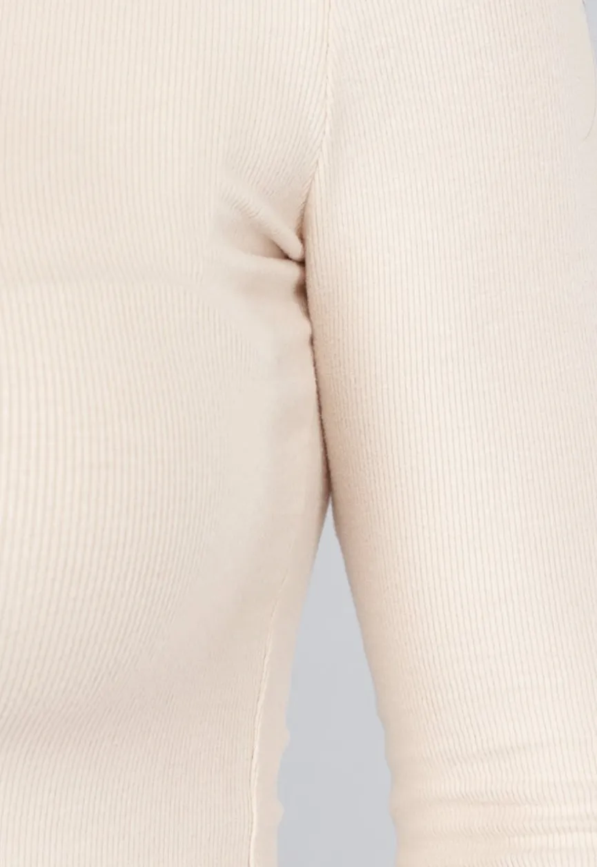 Beige Ribstof Coltrui