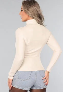 Beige Ribstof Coltrui