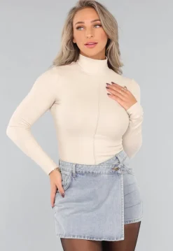 Beige Ribstof Coltrui