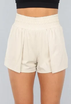 Beige Sportshort met Binnenbroekje