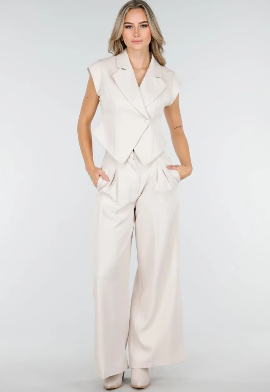 Beige Suède Look Cowboylaarzen met Blokhak
