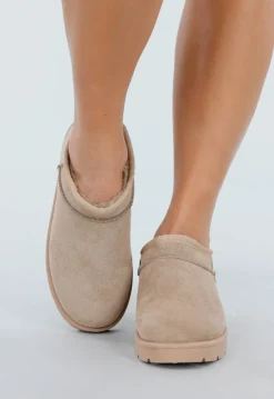 Beige Suède Look Lage Boots
