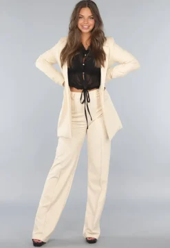 Beige Tall Stretch Pantalon met Straight Leg