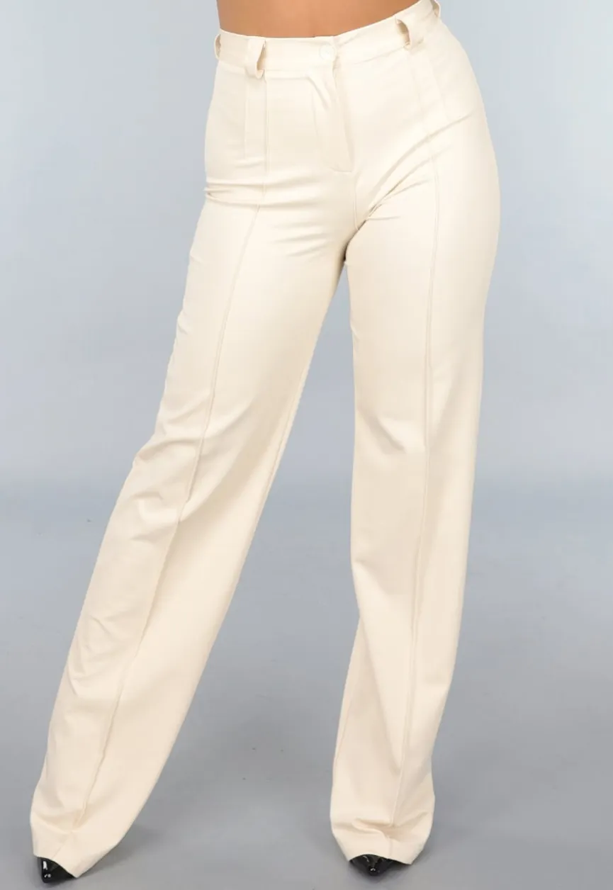 Beige Tall Stretch Pantalon met Straight Leg