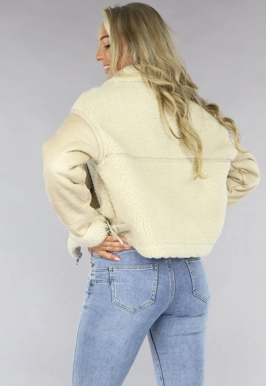 Beige Teddy Lammy Coat
