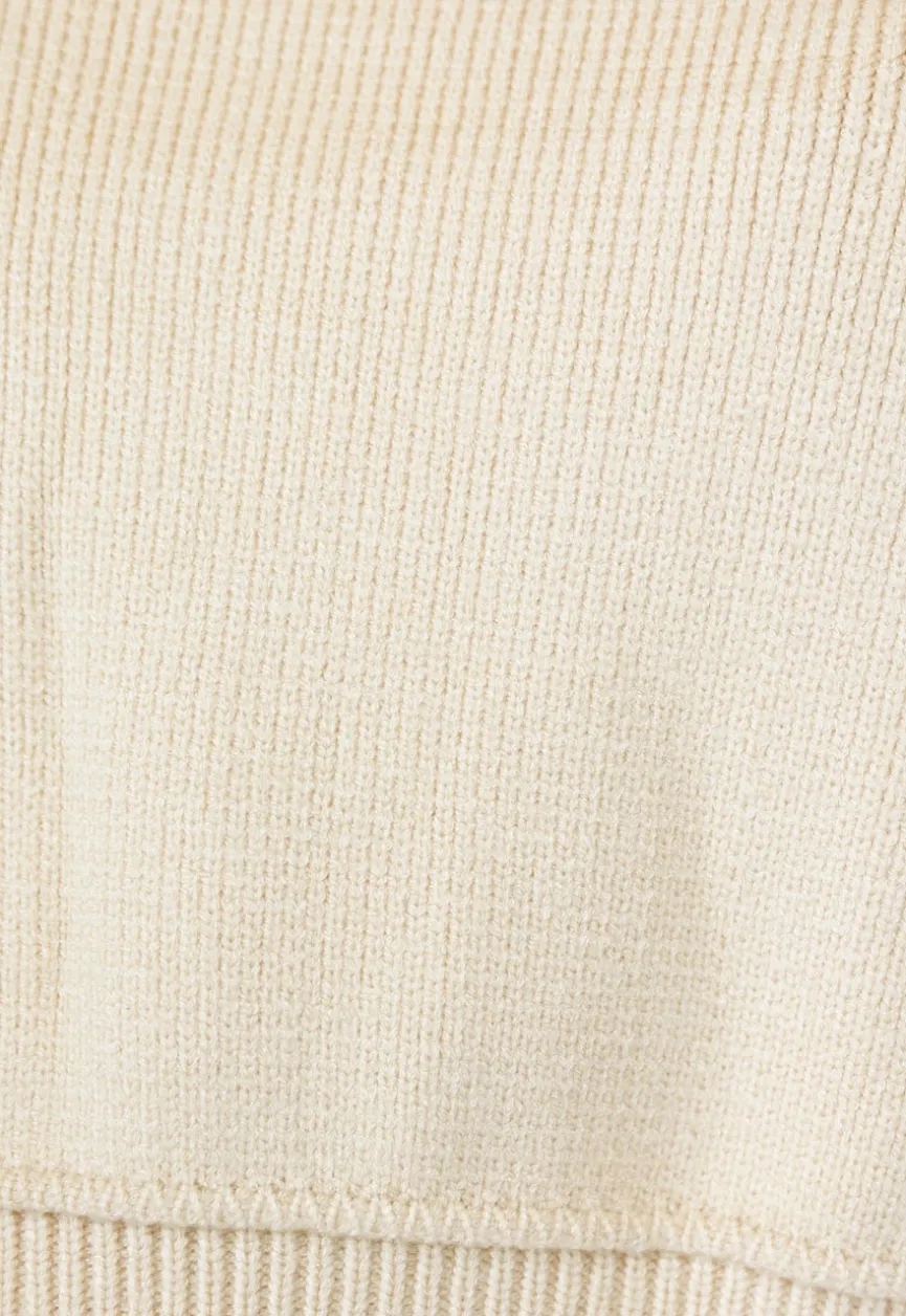 Beige Trui met Zichtbare Naden