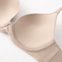 Beige T-Shirt BH met Kruisbare Bandjes