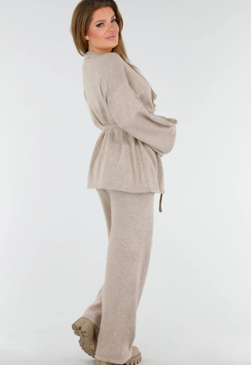 Beige Veterlaarzen met Grove Zool en Rits
