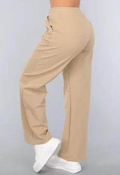 Beige Wide Leg Joggingbroek