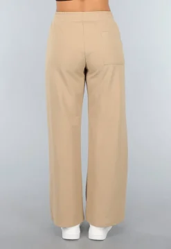 Beige Wide Leg Joggingbroek