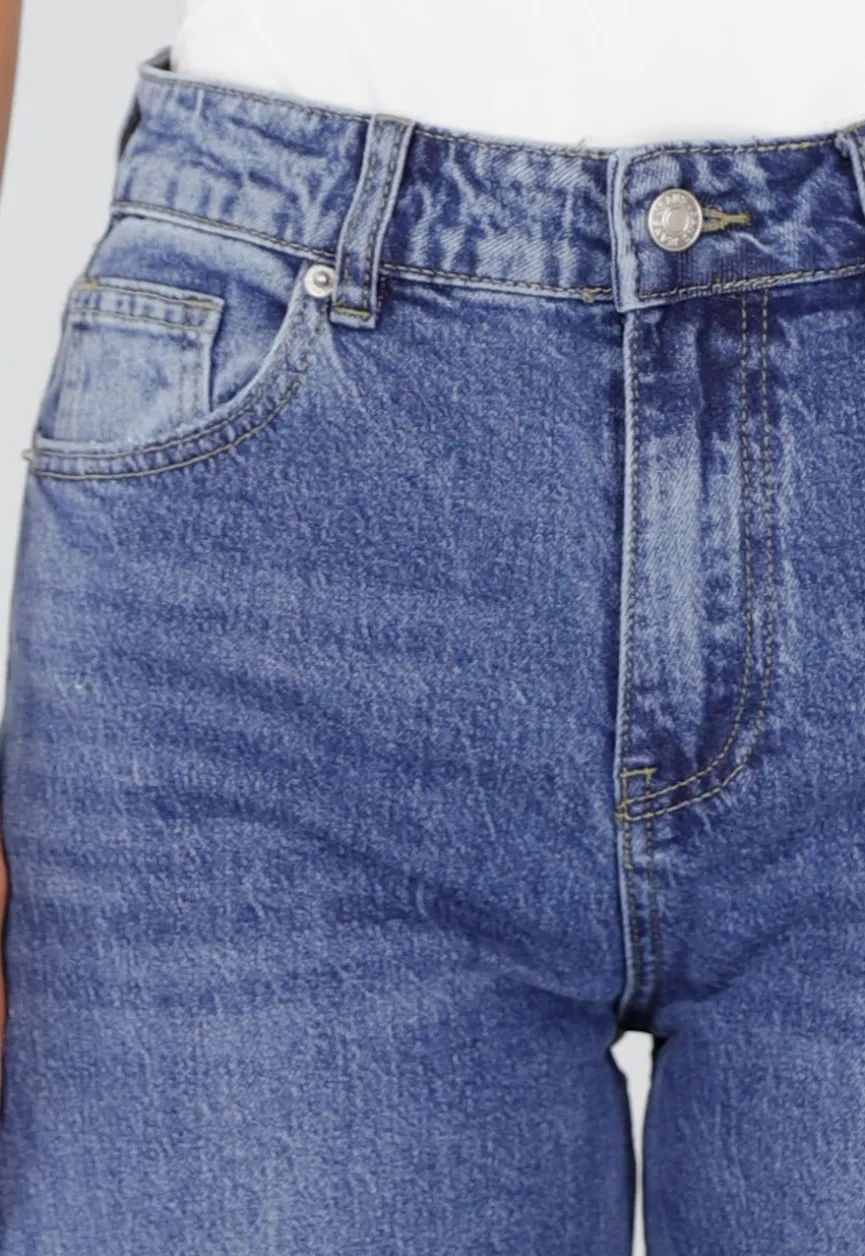 Blauwe Barrel Jeans met Lichte Stretch