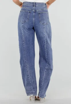 Blauwe Barrel Jeans met Lichte Stretch