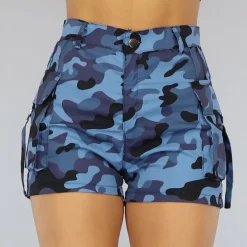Blauwe Camouflage Cargo Short