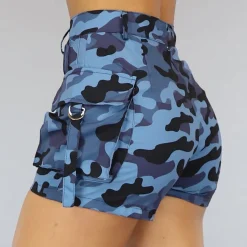 Blauwe Camouflage Cargo Short