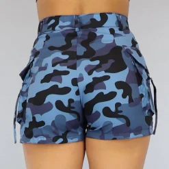 Blauwe Camouflage Cargo Short
