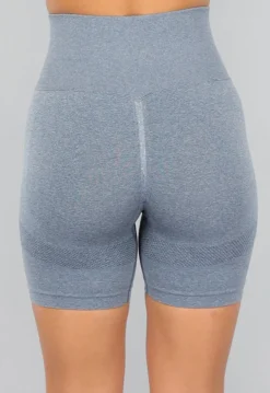 Blauwe Korte Sport Short met Scrunch