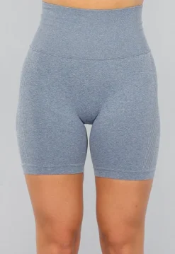 Blauwe Korte Sport Short met Scrunch