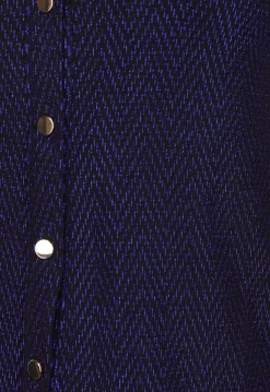 Blauwe Longsleeve Blouse met Shimmer