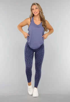 Blauwe Mouwloze Sport Tanktop