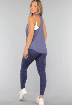 Blauwe Mouwloze Sport Tanktop