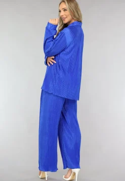 Blauwe Rib Co Ord Set