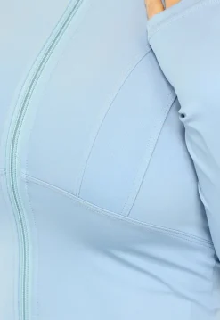 Blauwe Sporttop met Lange Mouwen en Duimgaten