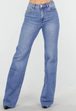 Blauwe Tall Straight Leg Stretch Jeans met Rechte Pijpen