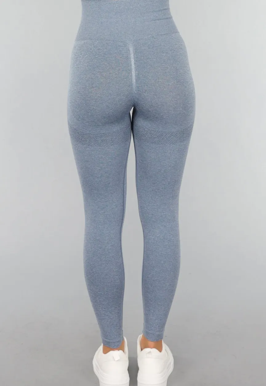 Blauwe Trainingslegging met Push Up Effect