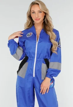 Blauw NASA Astronaut Kostuum met Patches en Reflecterende Strepen