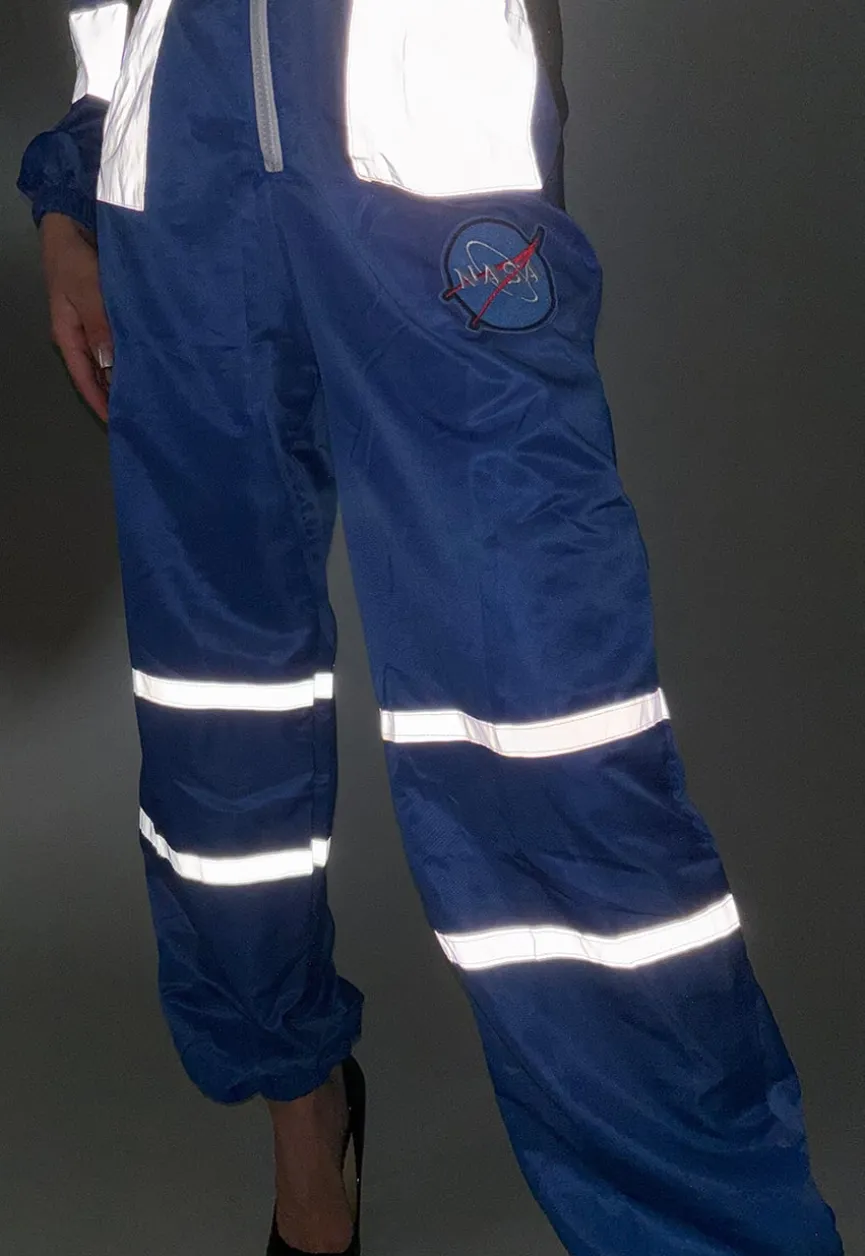 Blauw NASA Astronaut Kostuum met Patches en Reflecterende Strepen