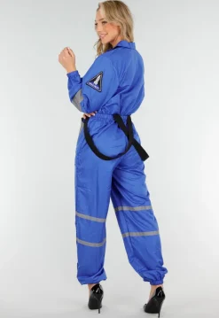 Blauw NASA Astronaut Kostuum met Patches en Reflecterende Strepen