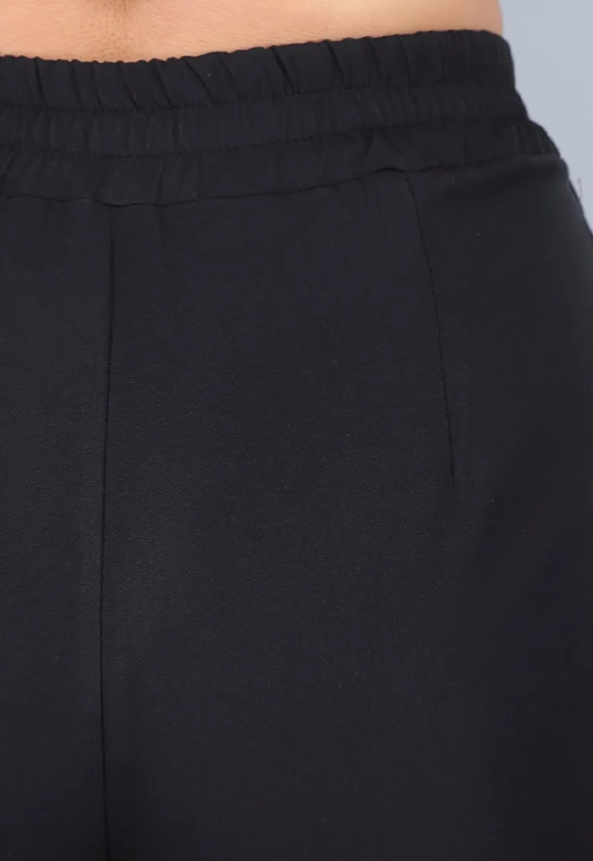 Blazer Suit met Strapless Top en Pantalon in Zwart