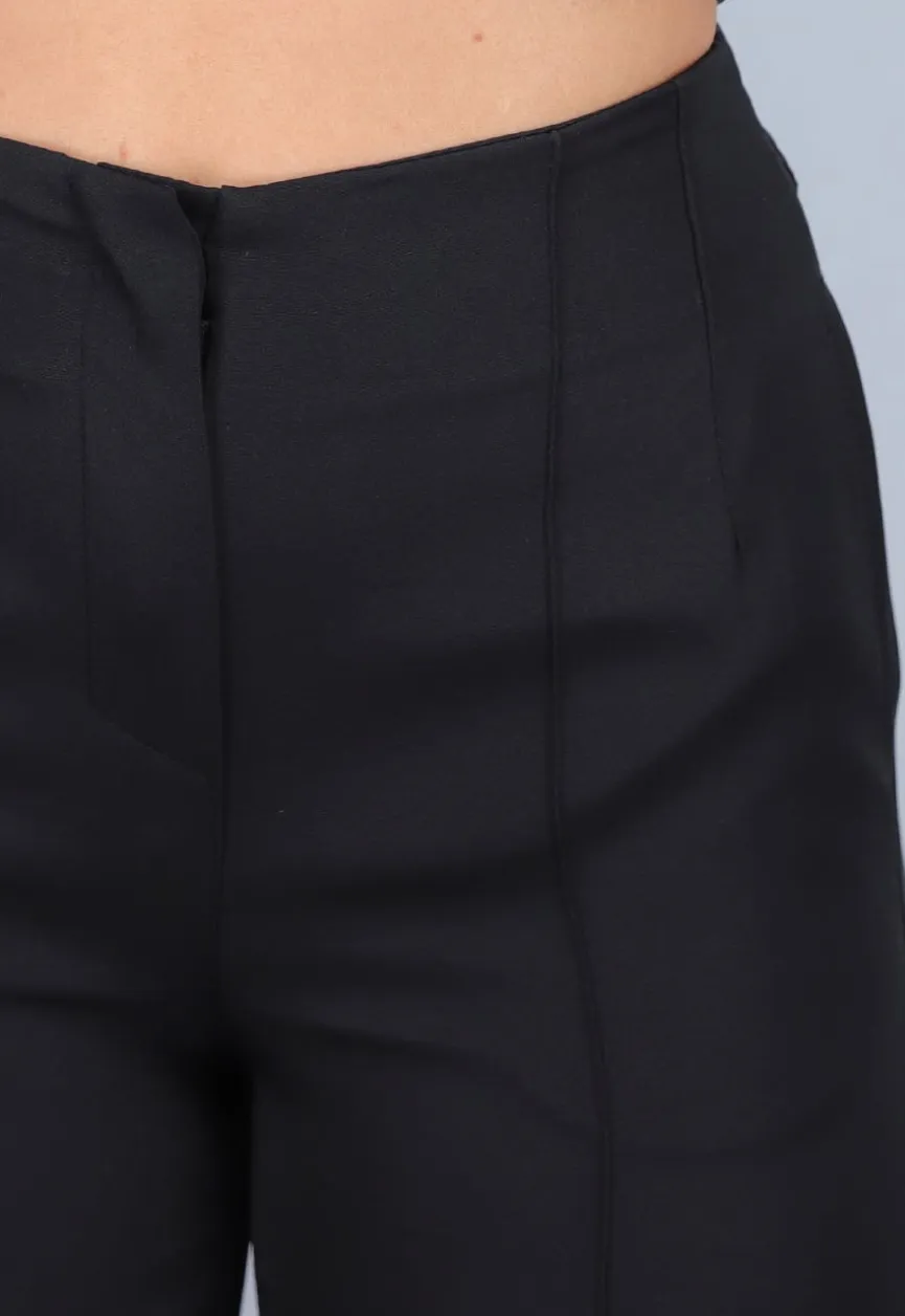 Blazer Suit met Strapless Top en Pantalon in Zwart