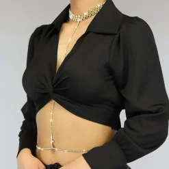 Bodychain met Choker en Steentjes